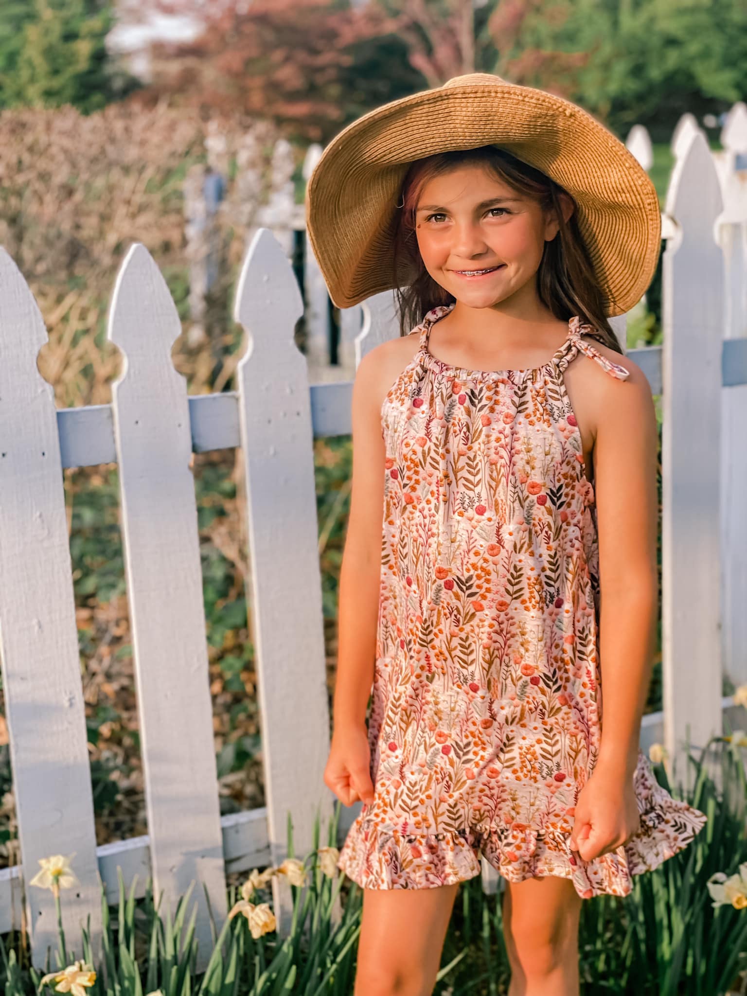 Neutral Tones Floral Embroidery
