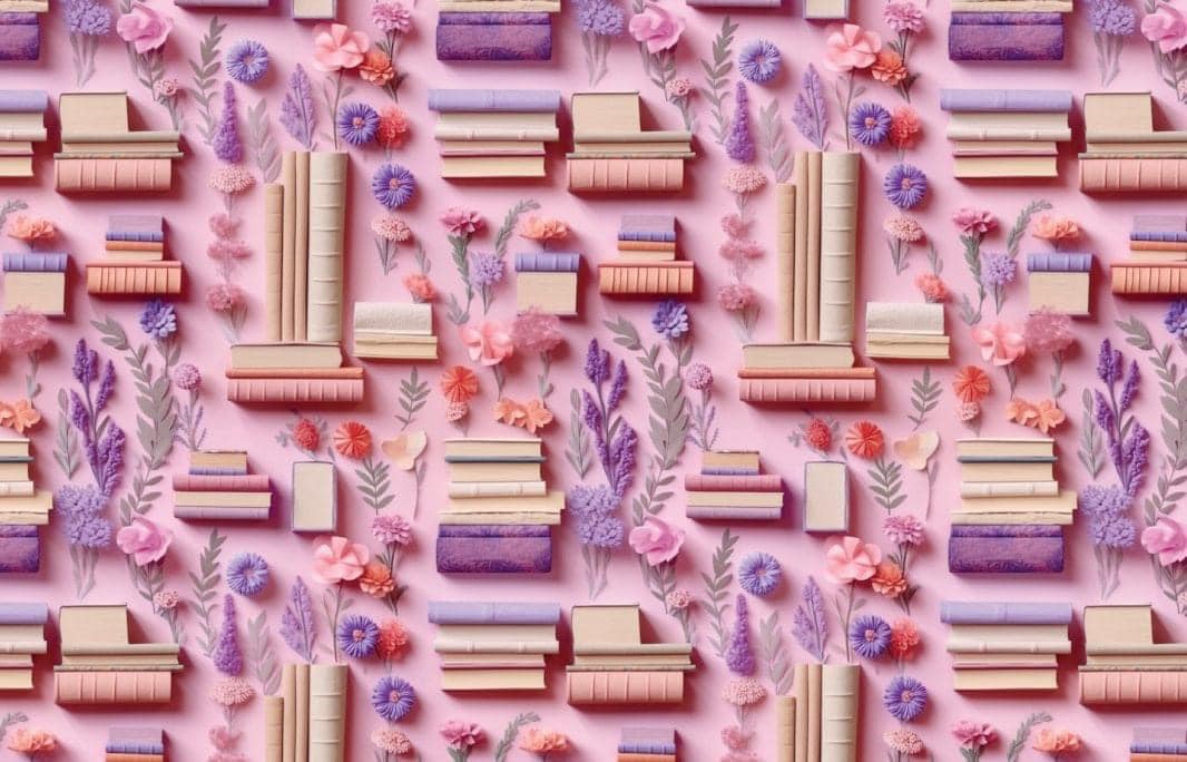 Pink & Purple 3D Books