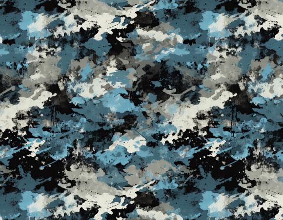 Blue Splotchy Camo