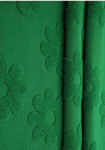 Kelly green Retro Daisies
