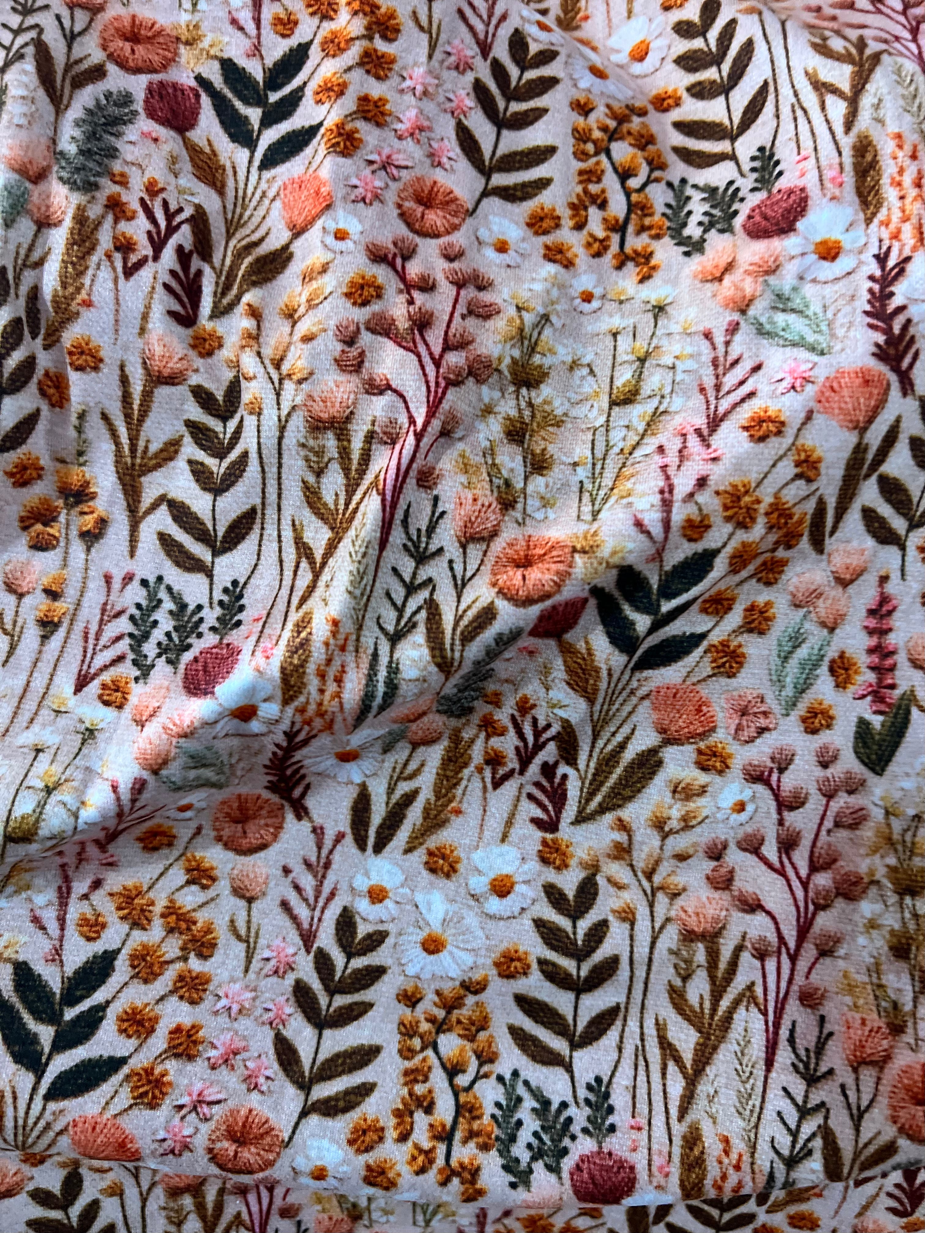 Neutral Flower Embroidery