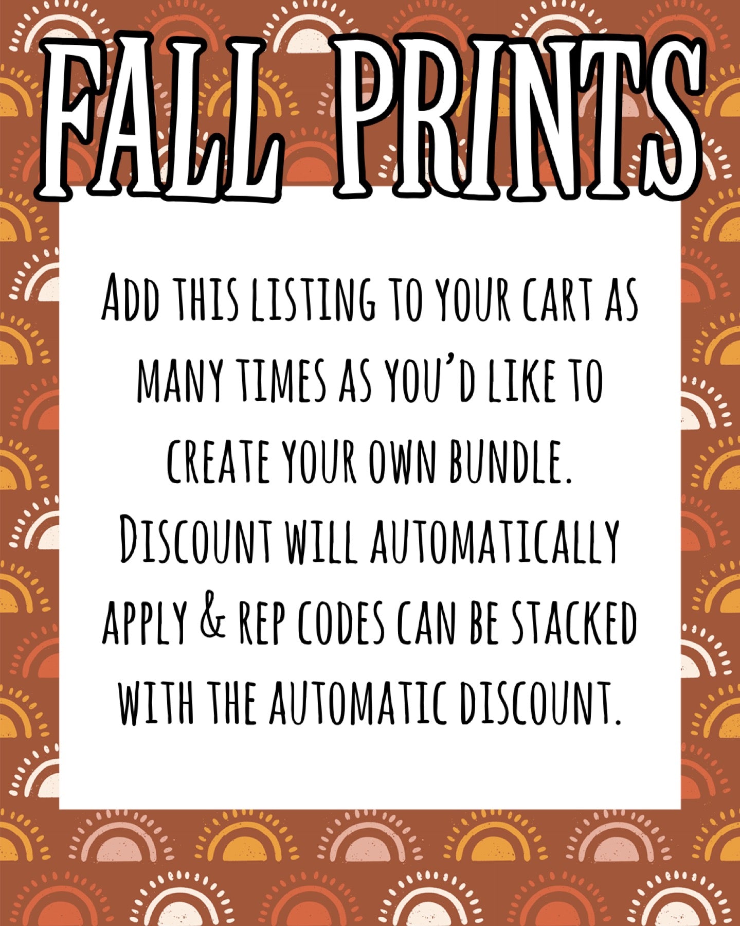 Random Fall Prints Drop