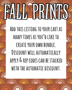 Random Fall Prints Drop