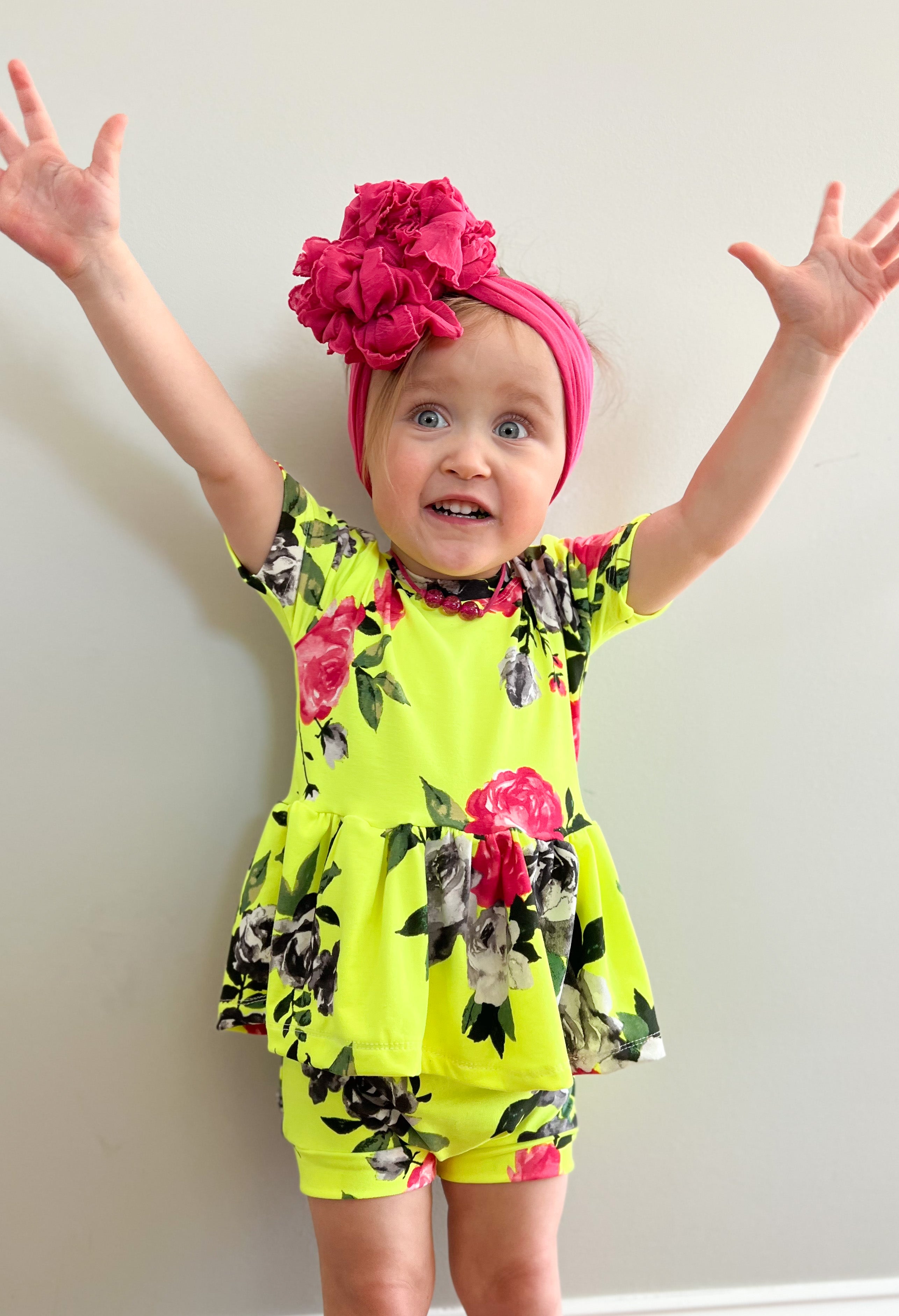 Neon Yellow Floral