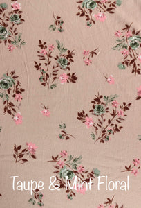 Taupe & Mint Floral