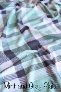 Mint & Gray Plaid