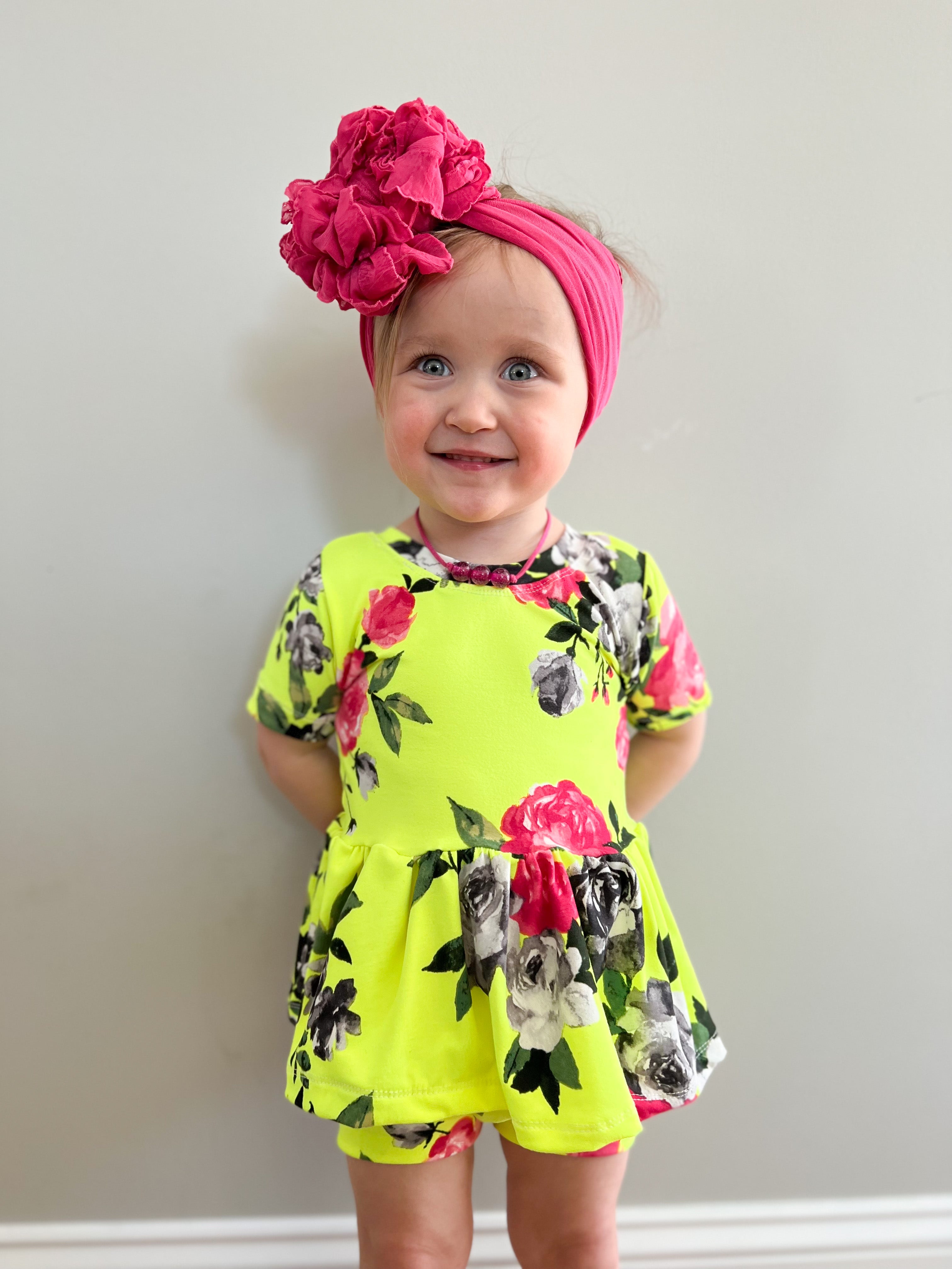 Neon Yellow Floral