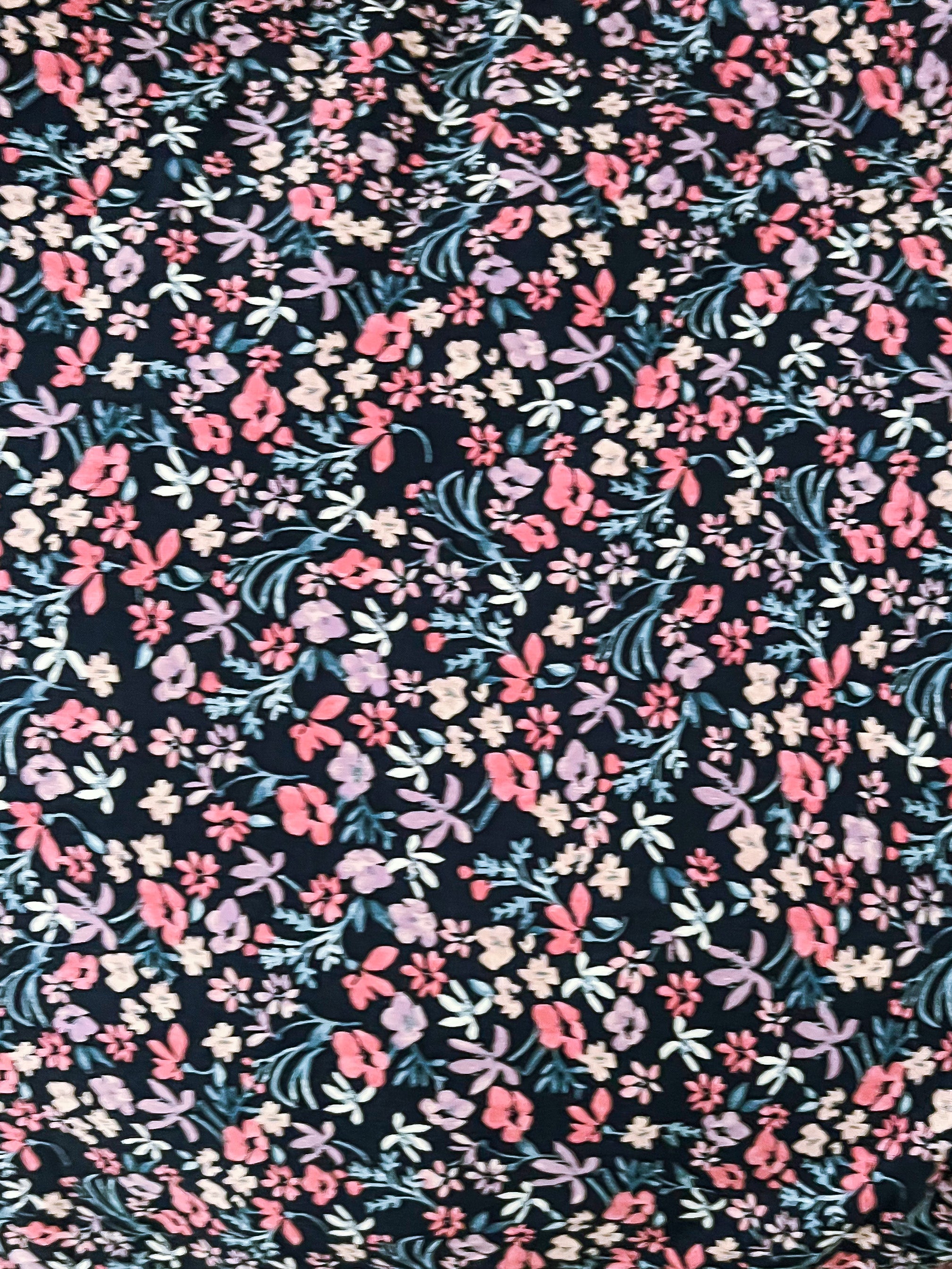 Navy Blue Mini Floral