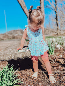 Light Blue Floral Eyelet