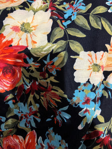 Dark Floral Rib